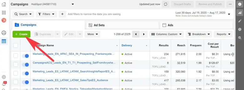 In your Ads Manager, click Quick Creation to run an Instagram Story ad.